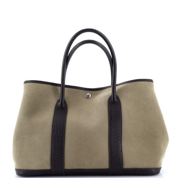 Hermes 36 Garden Party Tote Toile and Leather - Picture 1 of 7